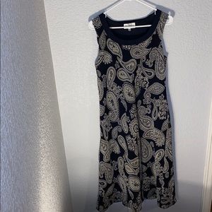STUDIO I Black floral print Midi dress Size 12